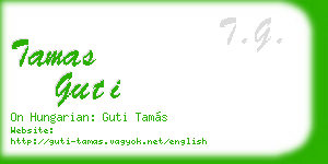 tamas guti business card